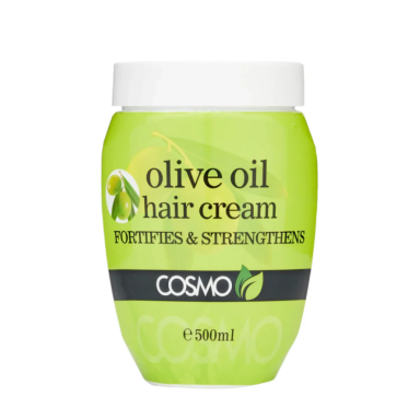 „Cosmo“ Alyvuogių Aliejaus Stiprinamasis Plaukų Kremas 500 Ml „Cosmo“ Alyvuogių Aliejaus Stiprinamasis Plaukų Kremas 500 Ml