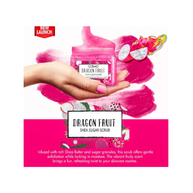 Cosmo Dragon Fruit Shea Sugar Kūno Šveitiklis 450G Cosmo Dragon Fruit Shea Sugar Kūno Šveitiklis 450G