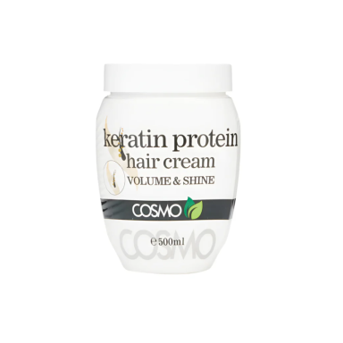 „Cosmo Keratin Protein“ Plaukų Apimties Ir Blizgesio Kremas 500 Ml „Cosmo Keratin Protein“ Plaukų Apimties Ir Blizgesio Kremas 500 Ml