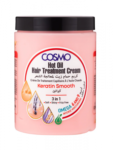 „Cosmo Hot“ Keratino Aliejaus Plaukų Priežiūros Kremas 1000 Ml „Cosmo Hot“ Keratino Aliejaus Plaukų Priežiūros Kremas 1000 Ml