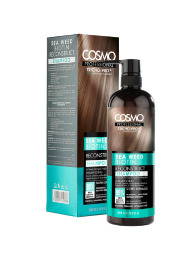Cosmo Professional Sea Weed Biotin Reconstruct Shampoo 1000Ml Cosmo Professional Sea Weed Biotin Reconstruct Shampoo 1000Ml