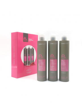E-LINE COLOR PACK - krāsotiem matiem - šampūns, kondicionieris, krāsas fiksators