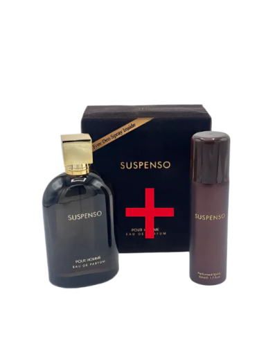 Fragrance World Suspenso EDP 100 ml + dezodorants 50 ml – Arābu smaržas. Fragrance World Suspenso EDP 100 ml + dezodorants 50 ml – Arābu smaržas.