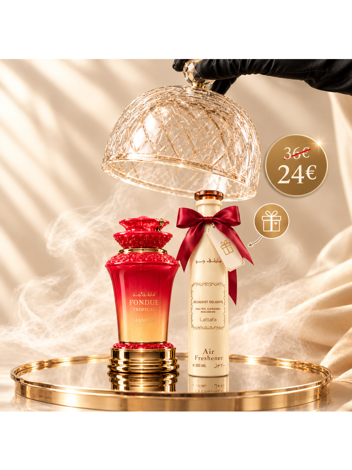 Hamidi Fondue Tropical + DOVANA namų kvapas Salted Caramel Macaron 300ml Hamidi Fondue Tropical + DOVANA namų kvapas Salted Caramel Macaron 300ml