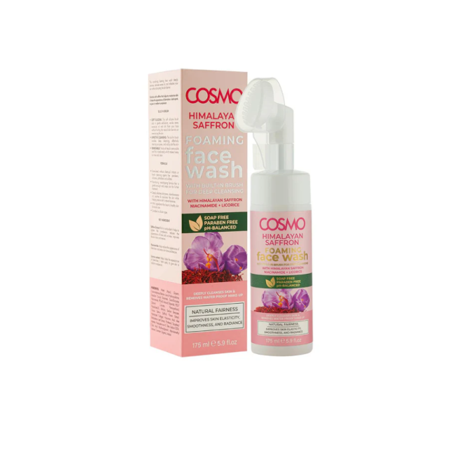 Himalayan Saffron Foaming Face Wash By Cosmo 175Ml 1